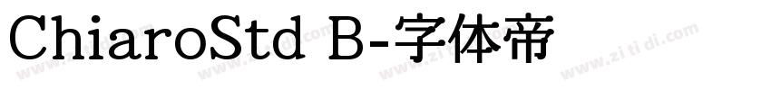 ChiaroStd B字体转换